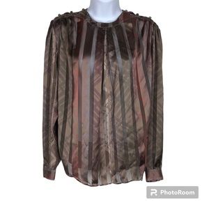 Vintage Stuart Lang Silky Pleated Blouse